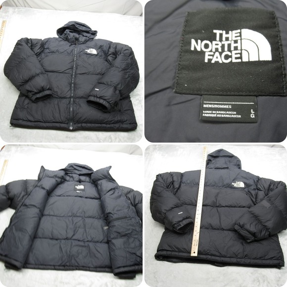 The North Face Down Jacket Men Large Black Thick 1996 Retro Nuptse Puff VTG READ - Picture 1 of 16